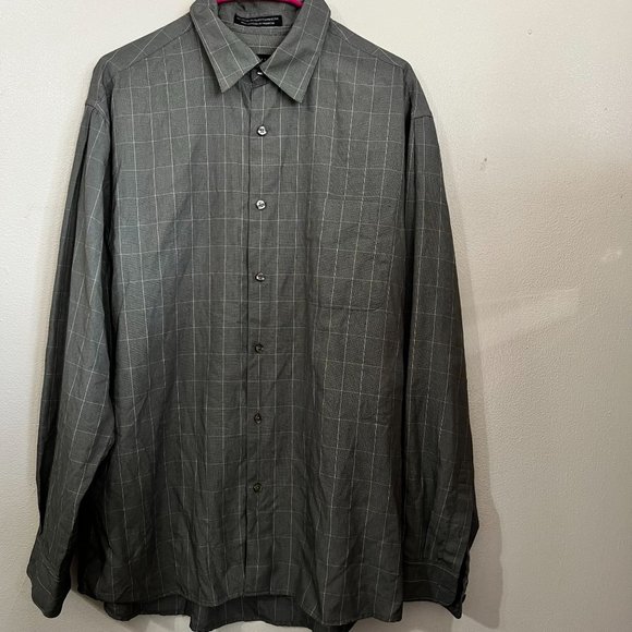 Perry Ellis Portfolio  Men's Long Sleeve Shirt green size L - Picture 1 of 3